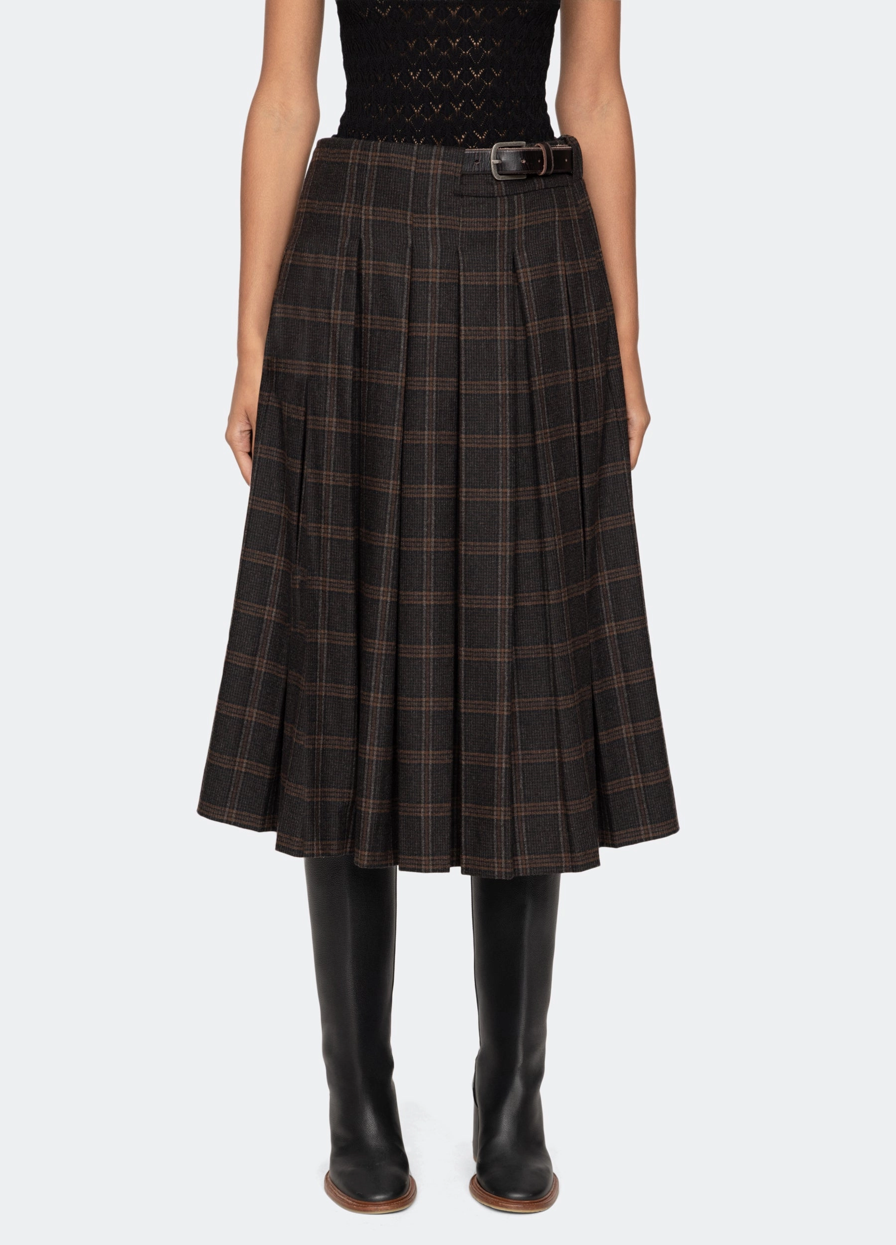 Rubberized Hem Smooth zipper closure Monroe Skirt