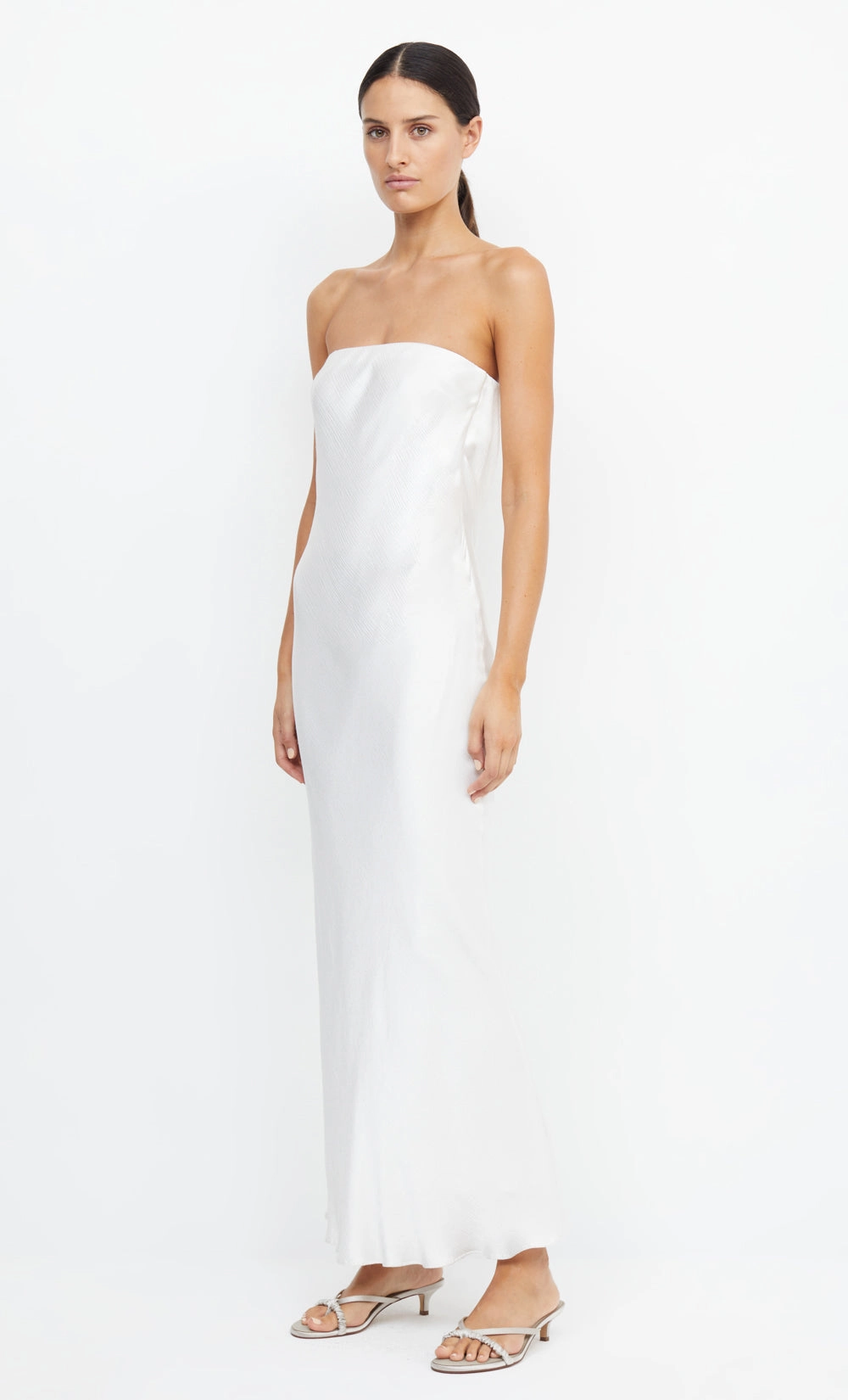 MOON DANCE STRAPLESS DRESS - IVORY Work Chic Date-Night