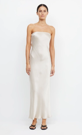MOON DANCE STRAPLESS DRESS - SAND Casual and Comfy Ready Glow