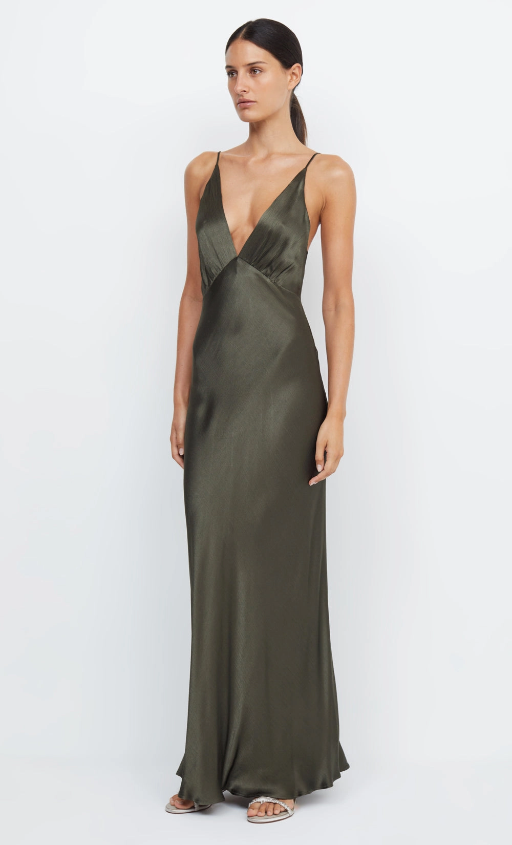MOON DANCE V MAXI DRESS - DARK WILLOW Comfortable office piece Calm Beauty