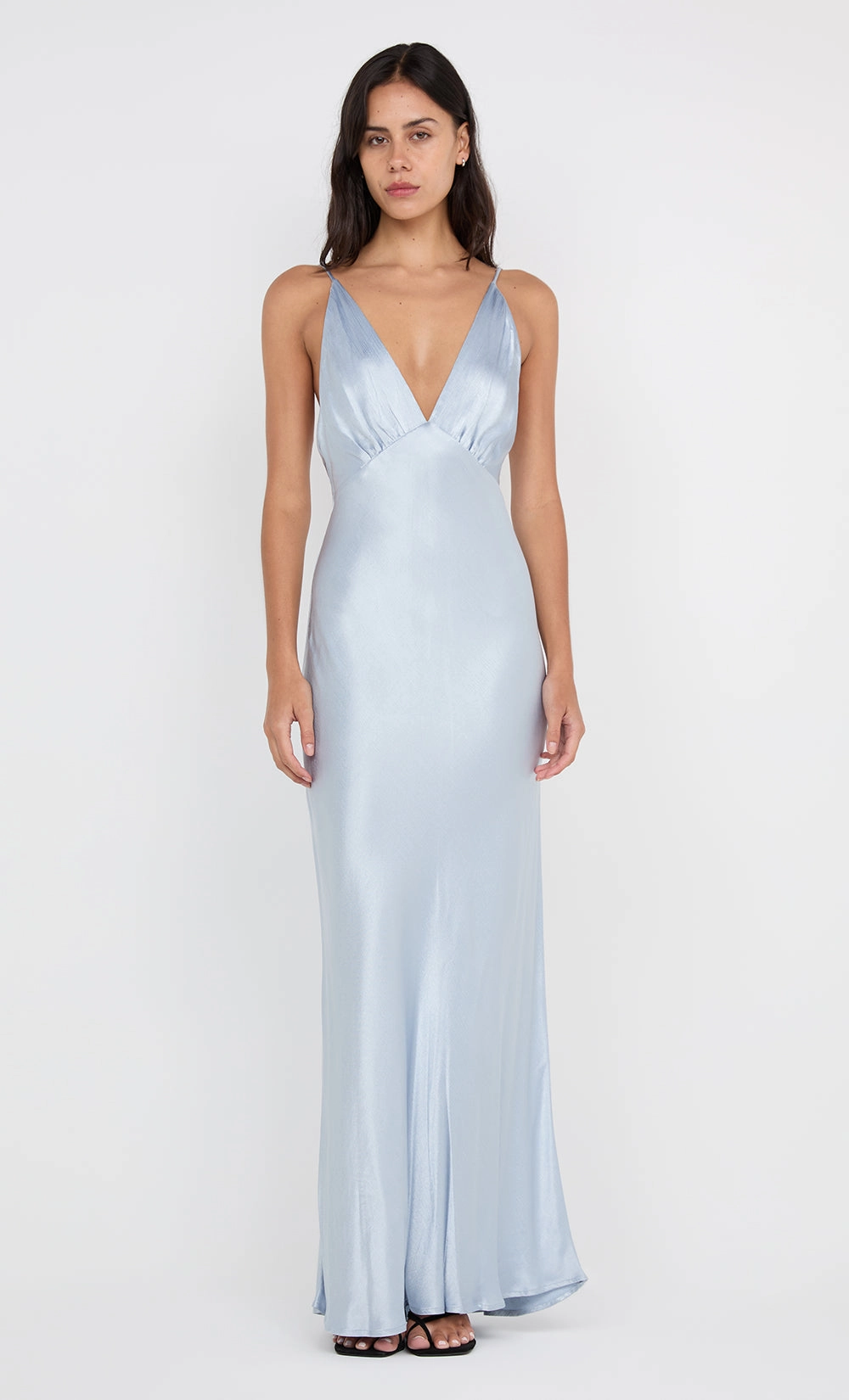 Gentle Motion MOON DANCE V MAXI DRESS - DUSTY BLUE