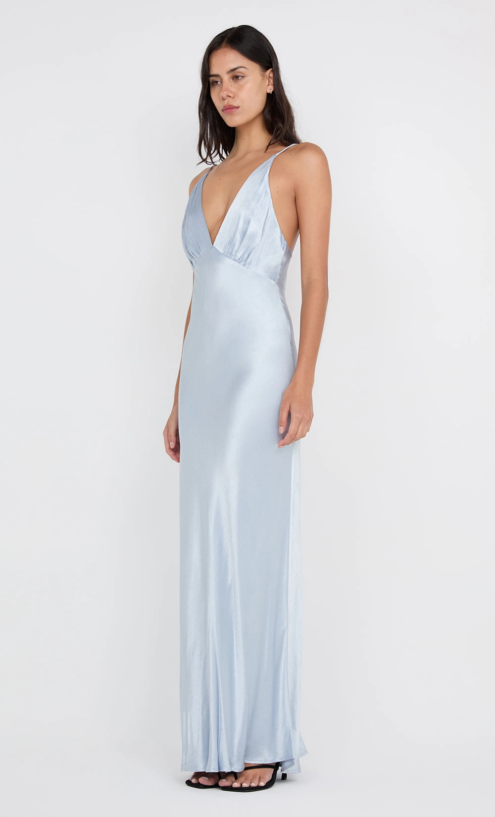 MOON DANCE V MAXI DRESS - DUSTY BLUE Beach Moment
