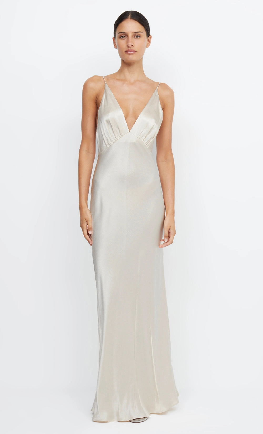 MOON DANCE V MAXI DRESS - SAND Smile Soft Bride Friend