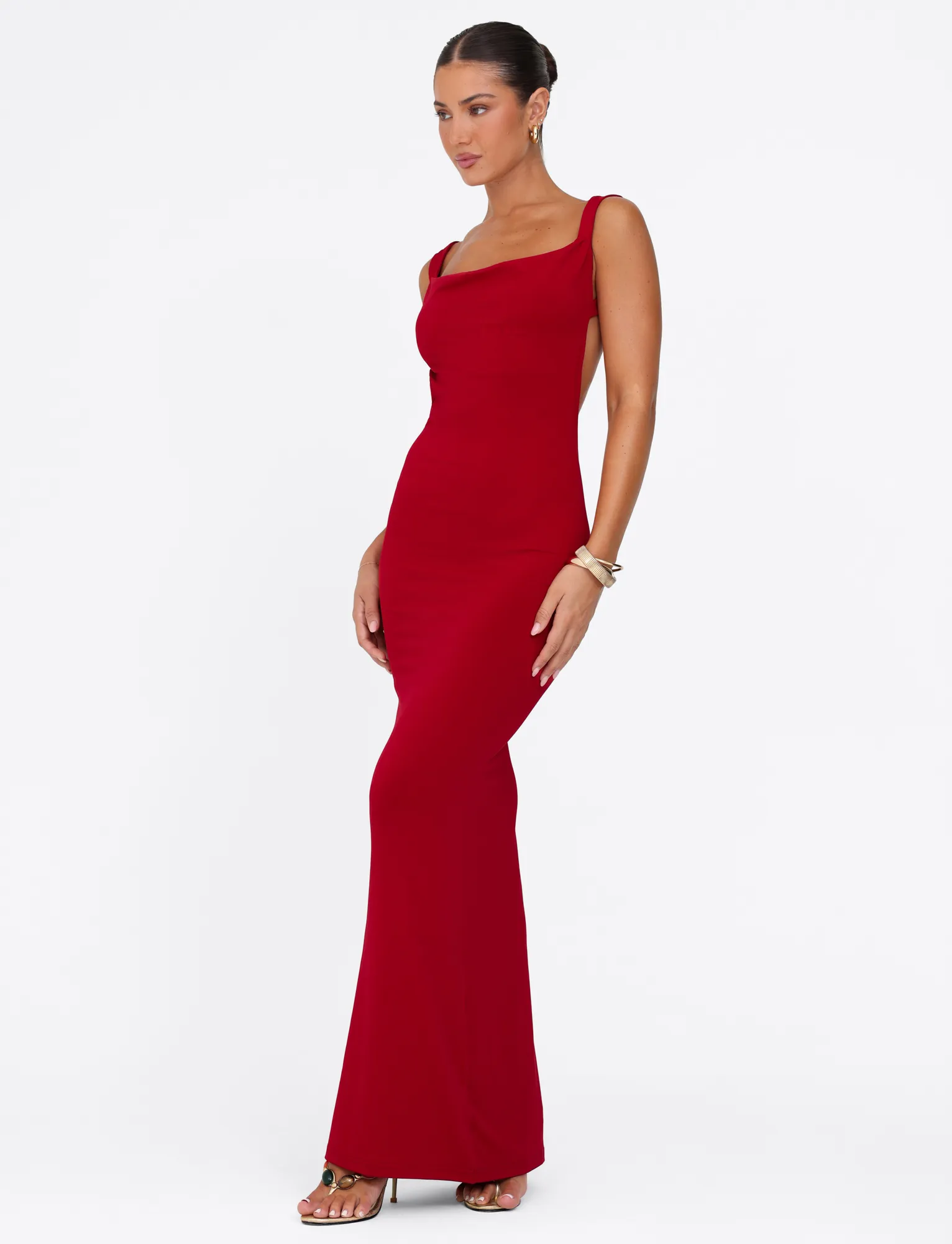 MORANA MAXI DRESS - RED Cozy Wearable