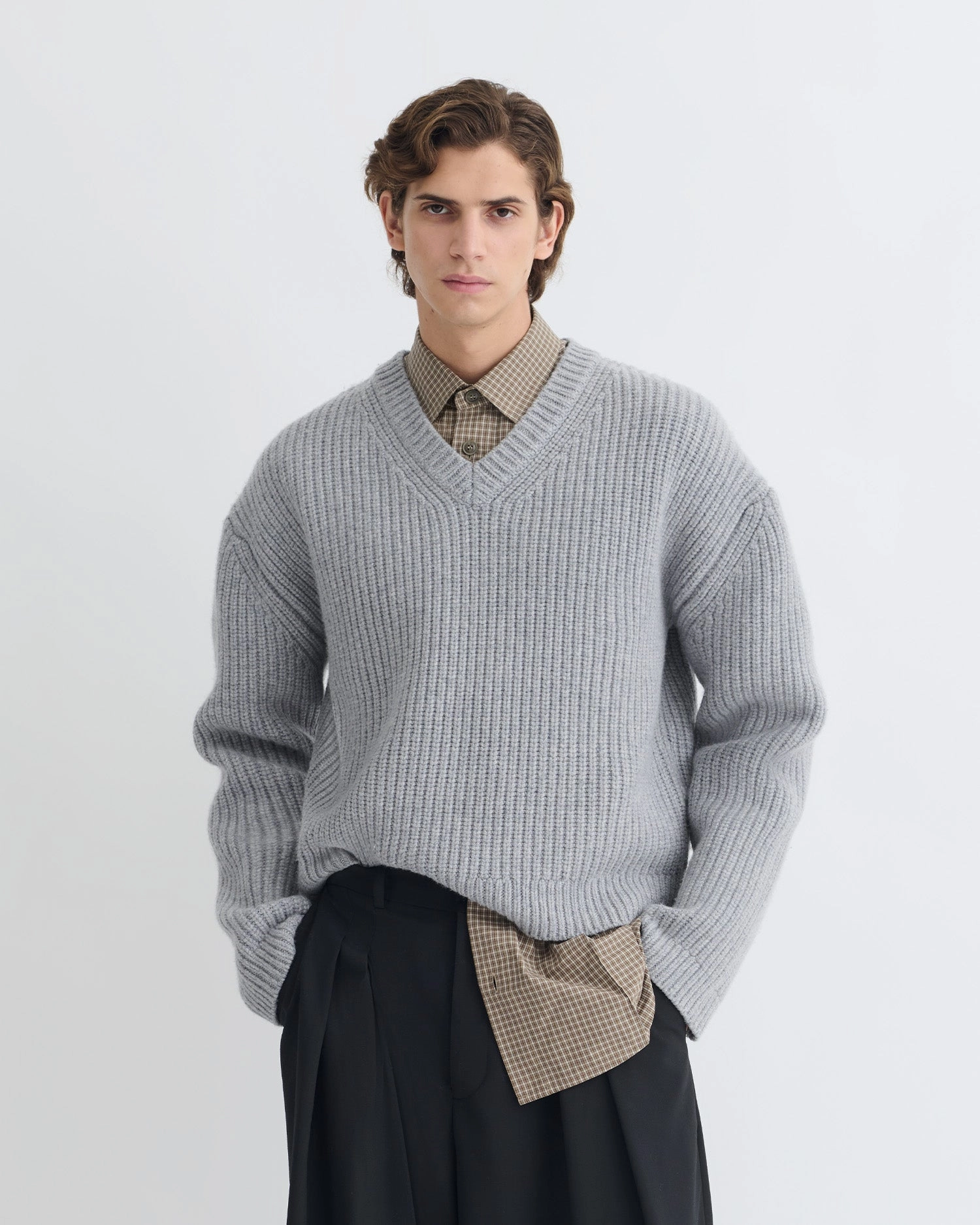 Morcar - Merino and Cashmere-Blend Sweater - Light Grey Mood Wear