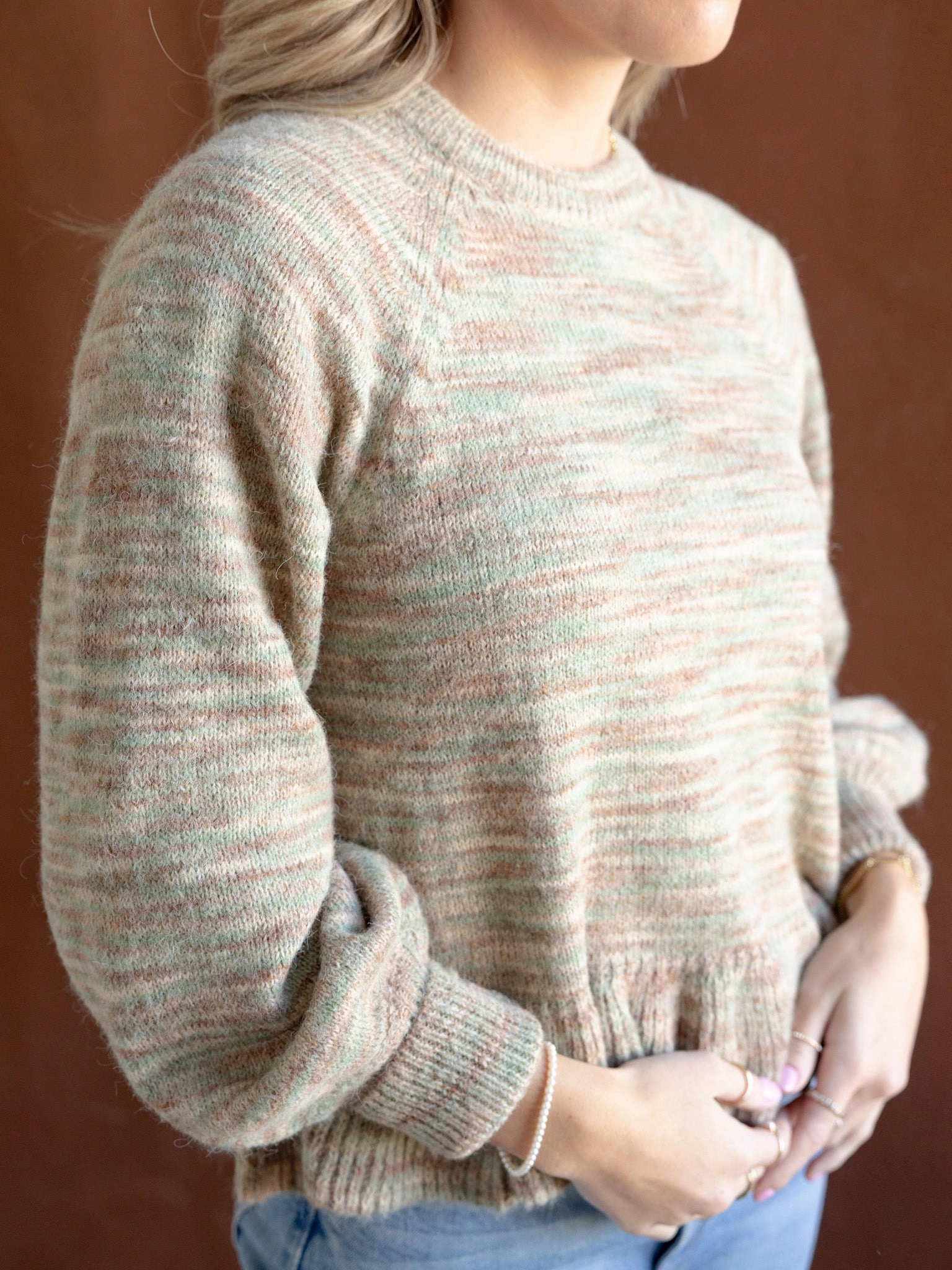 Moss Ruffle Hem Sweater Daily Warmth AntiPilling Treatment