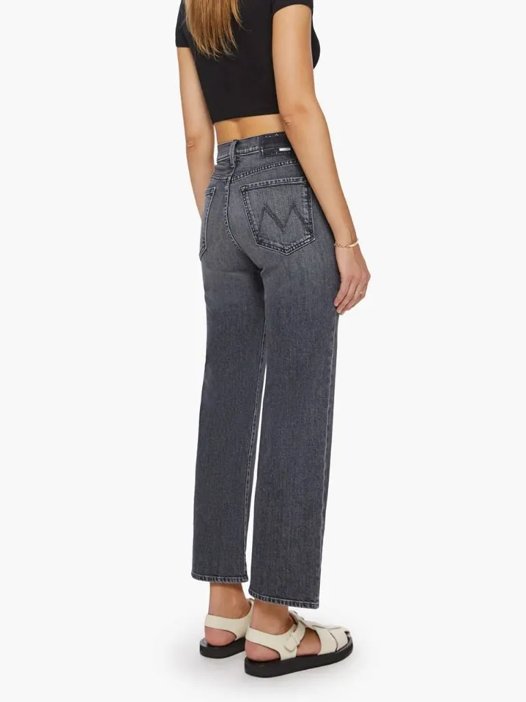 Mother Denim Rambler Zip Flood High-Waisted Straight Leg Jeans - Outta Sight
