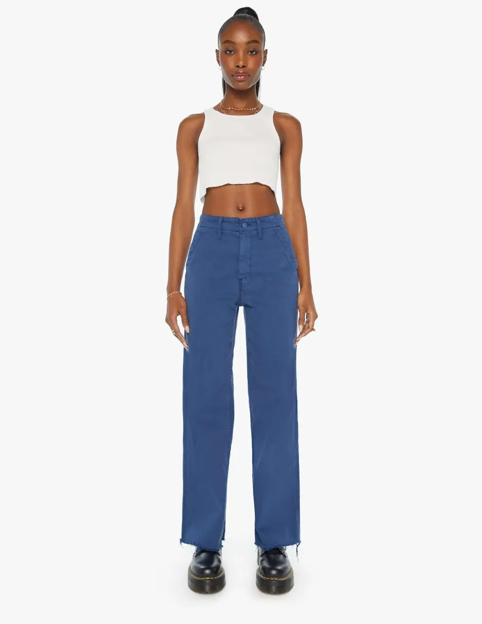 MOTHER DENIM THE MAJOR ZIP SNEAK FRAY