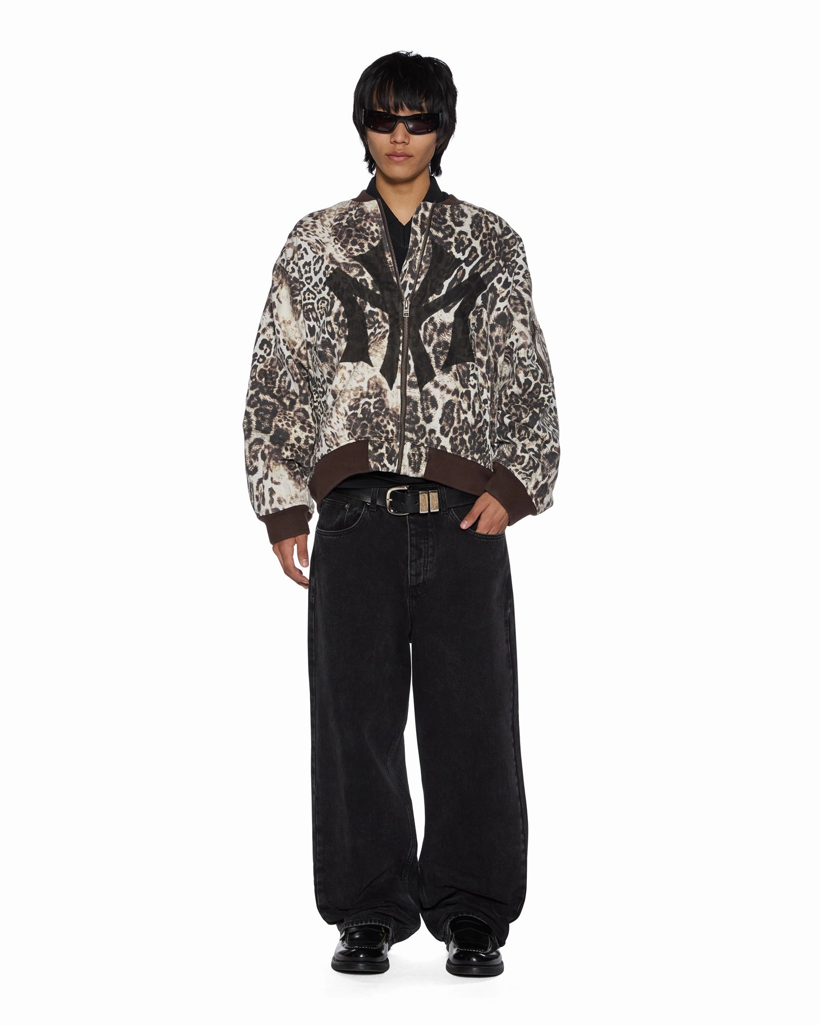 MOWALOLA BOMBER CHEETAH TRASHED FlexibleNeckline