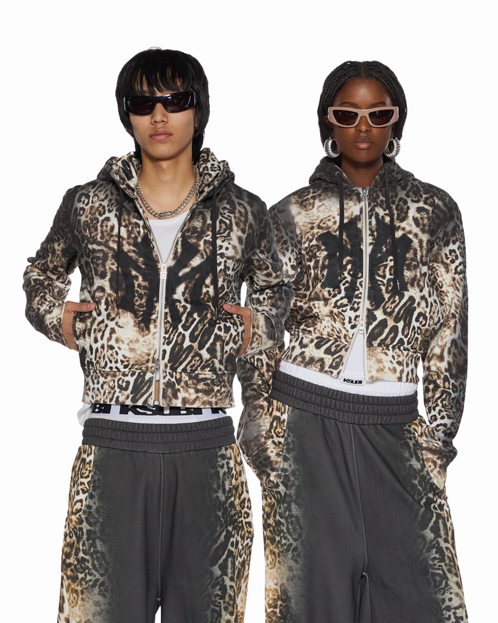 MOWALOLA ZIP HOODIE CHEETAH AirflowVents Heather Effect Finish