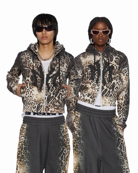 MOWALOLA ZIP HOODIE CHEETAH AirflowVents Heather Effect Finish