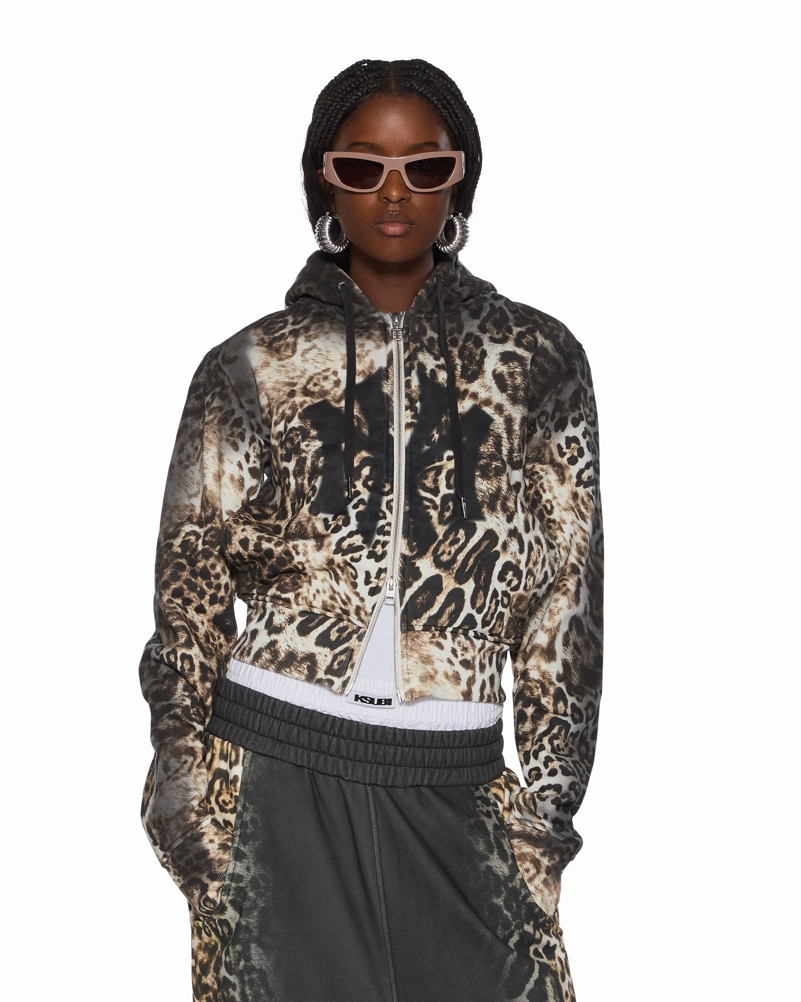 QuickRelease Lightweight MOWALOLA ZIP HOODIE CHEETAH