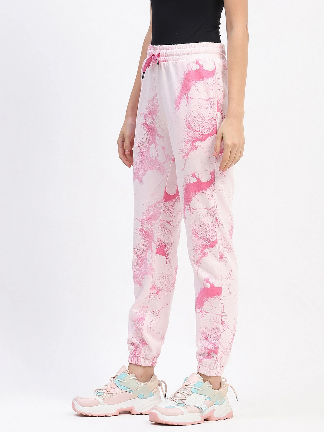 mSECRET Camouflage Print Cotton Pink Joggers Seamless Design Casual Comfort Layers