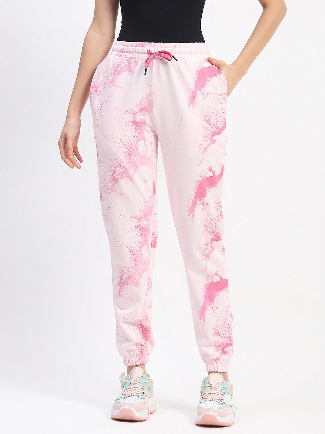 Sporty Layers mSECRET Camouflage Print Cotton Pink Joggers