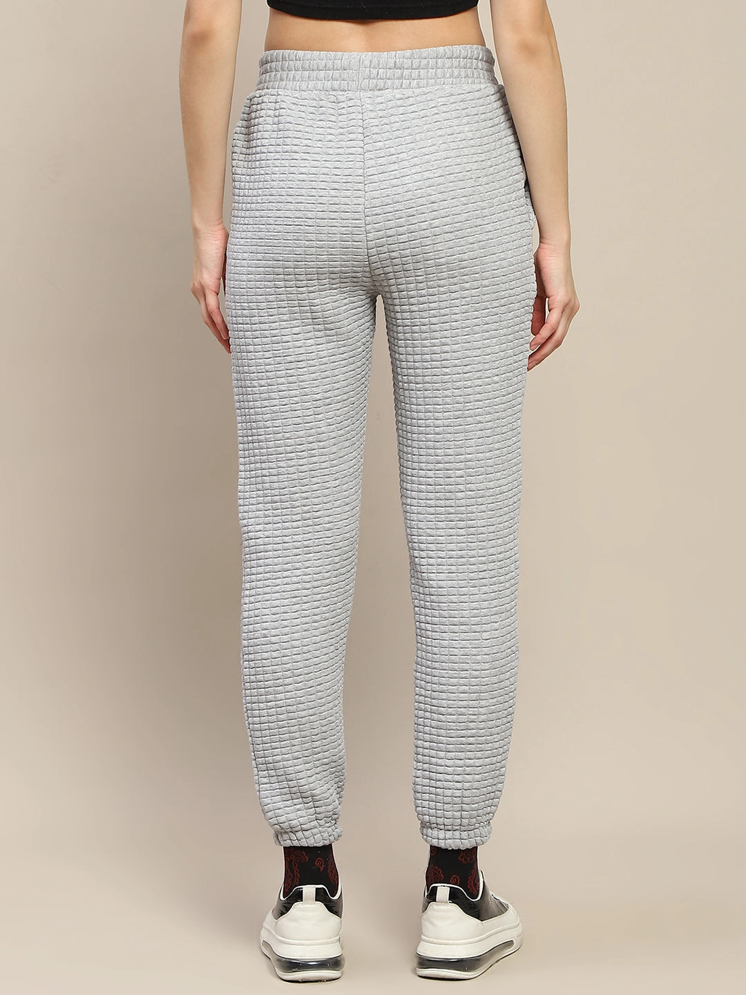 mSECRET Cotton Blend Jogger Style Grey Track Bottom Detachable belt
