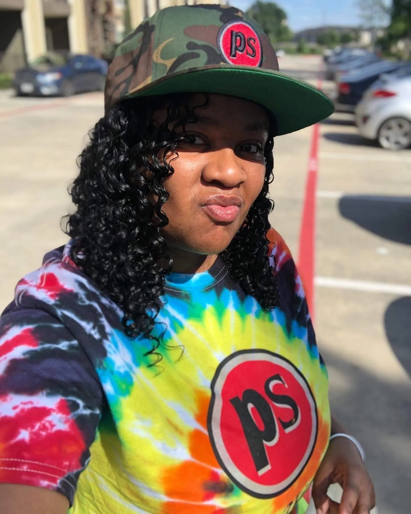 Multi-Color Tie-Dye Short Sleeve Crewneck T-Shirt w/ Red “Pop Savvee Clothing” Logo