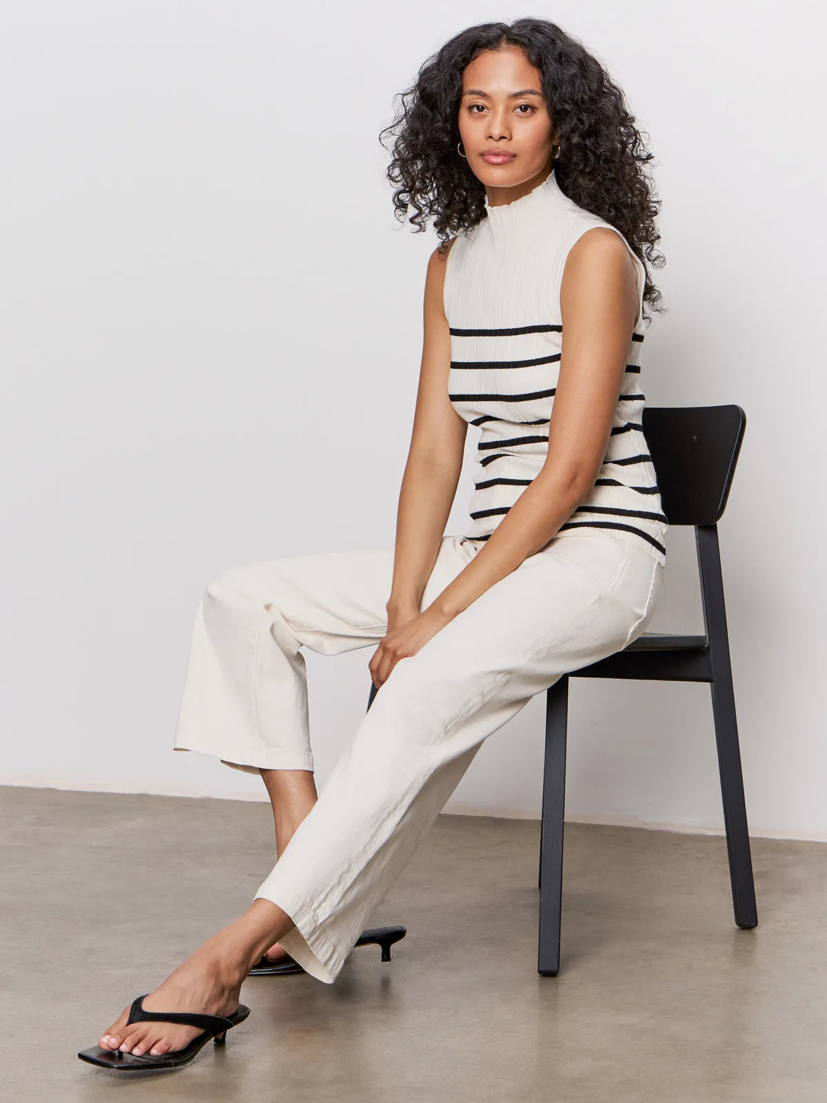 Convertible legs League Crop Jeans Light Oat