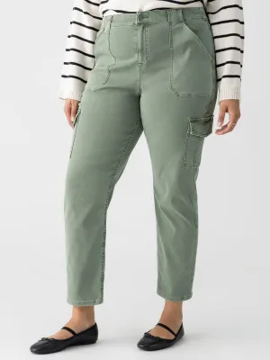 Sculpted Hayden Cargo Standard Rise Pant Dark Spruce Extended Sizing Minimal Comfort