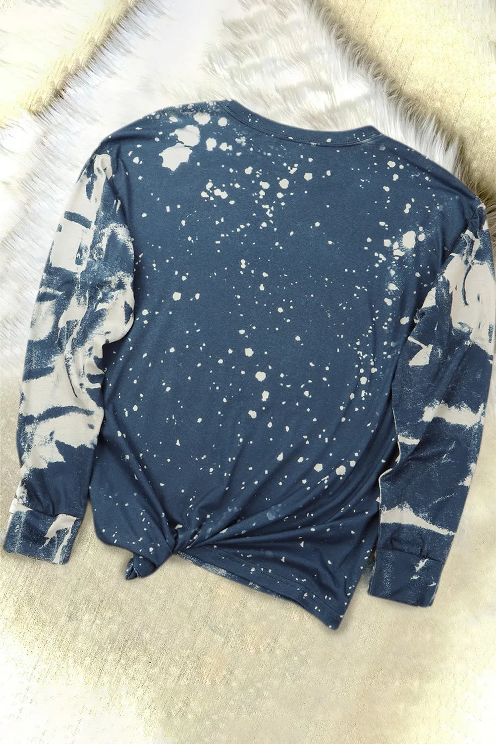 Multicolor COWGIRLS ROCK ROLL Graphic Print Long Sleeve Top