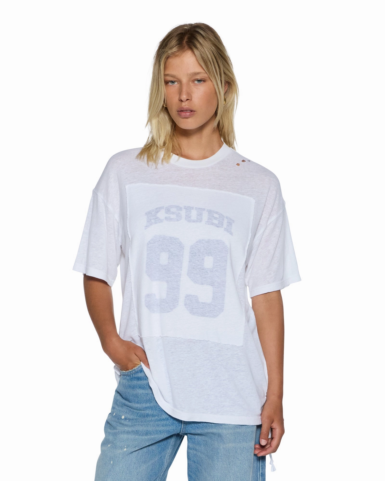 99 OH G TEE SLUB WHITE DurableBlend
