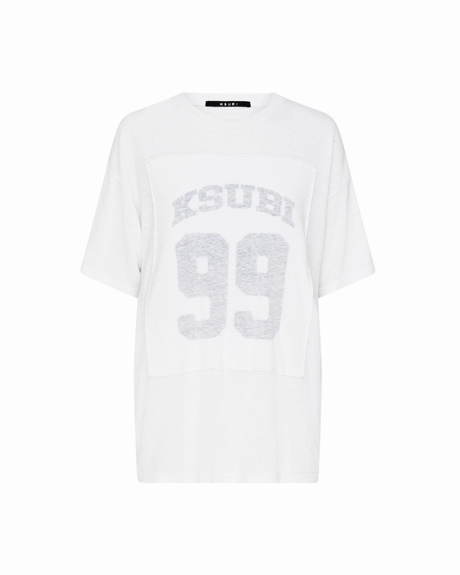 99 OH G TEE SLUB WHITE ElasticTrimming AntiSnag Fabric