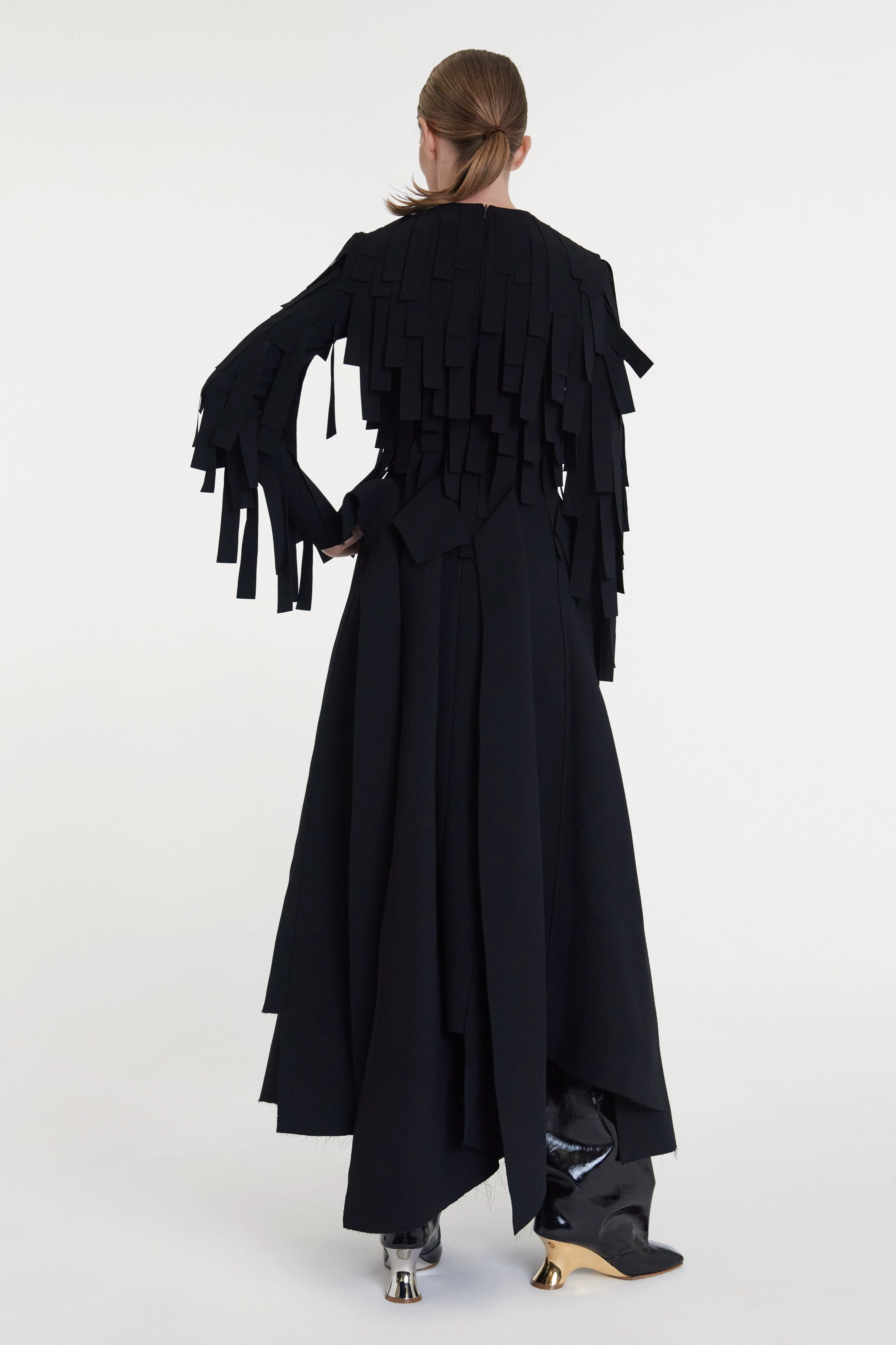 Multiple Asymmetric Panels Skirt Black Beach Day