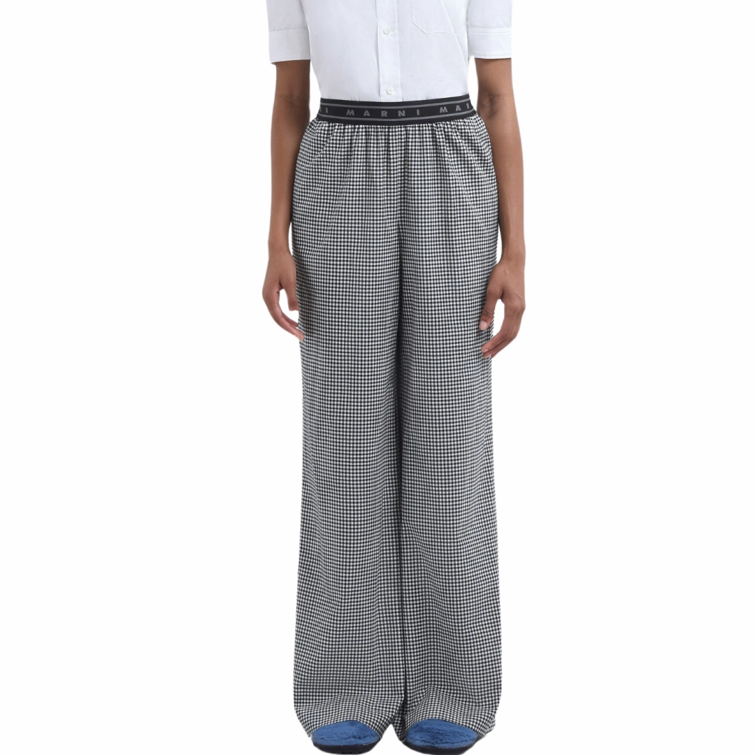 Gingham Pull on Pant Active Utility Flexible Design