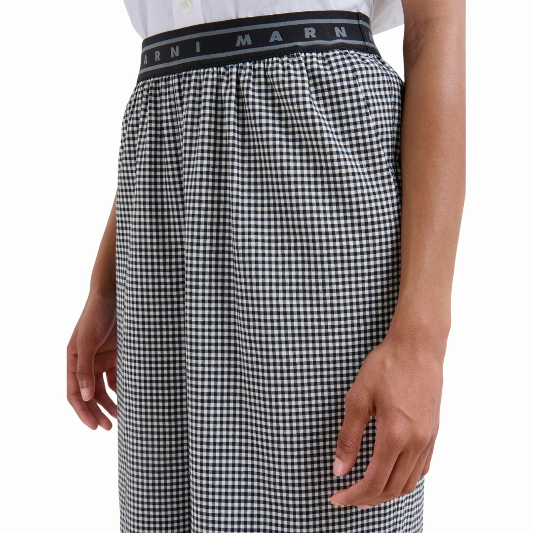Snug Fit Gingham Pull on Pant