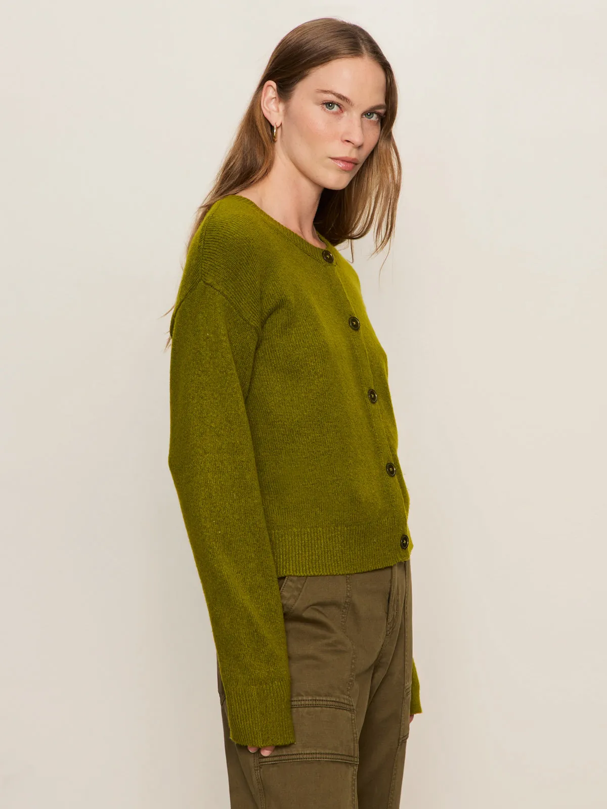 EasyCareFabric Must-Have Cardi Martini Olive