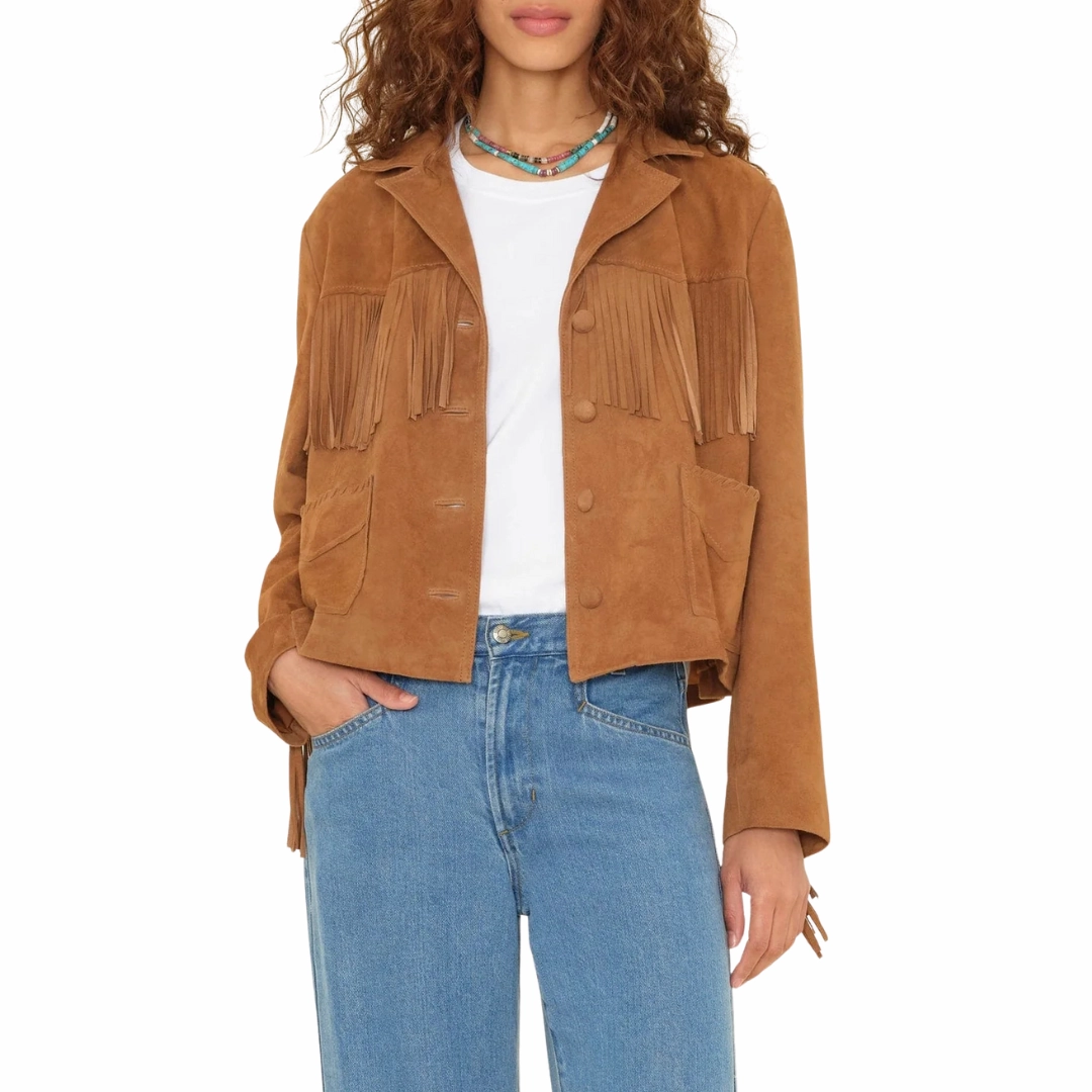 OdorResistant Treatment Mustang Suede Fringe Jacket