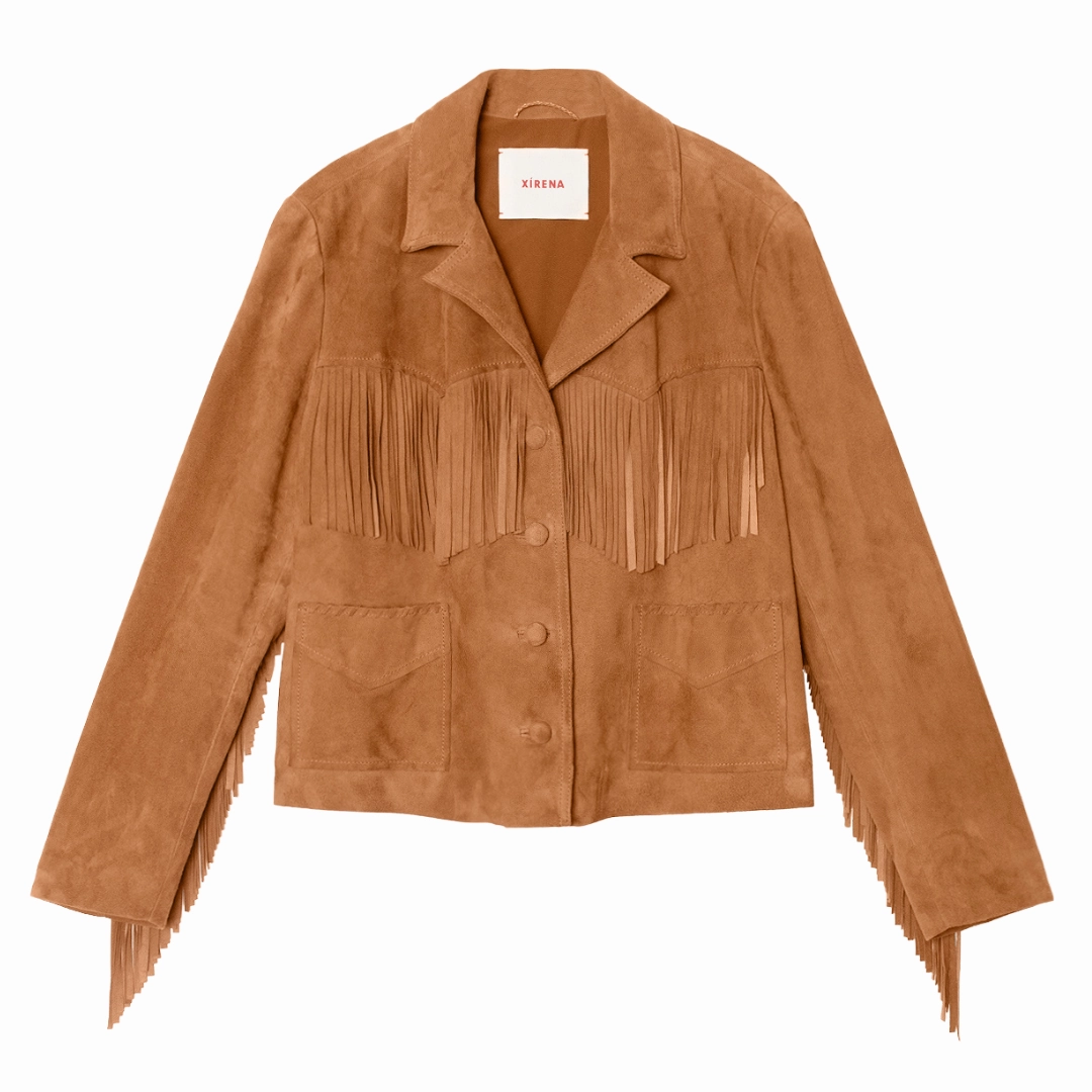 Mustang Suede Fringe Jacket EcoFriendly Dye