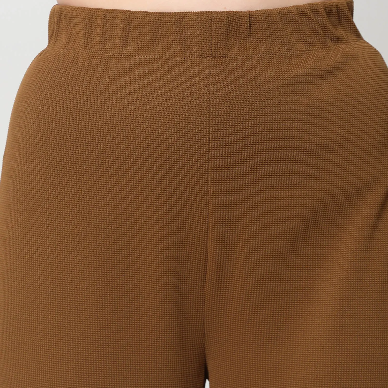 Mustard Lycra Bell Bottom Pant