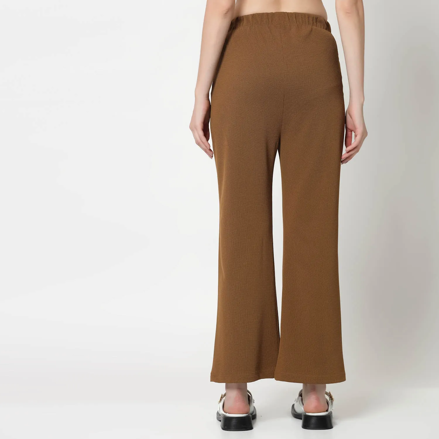 Mustard Lycra Bell Bottom Pant