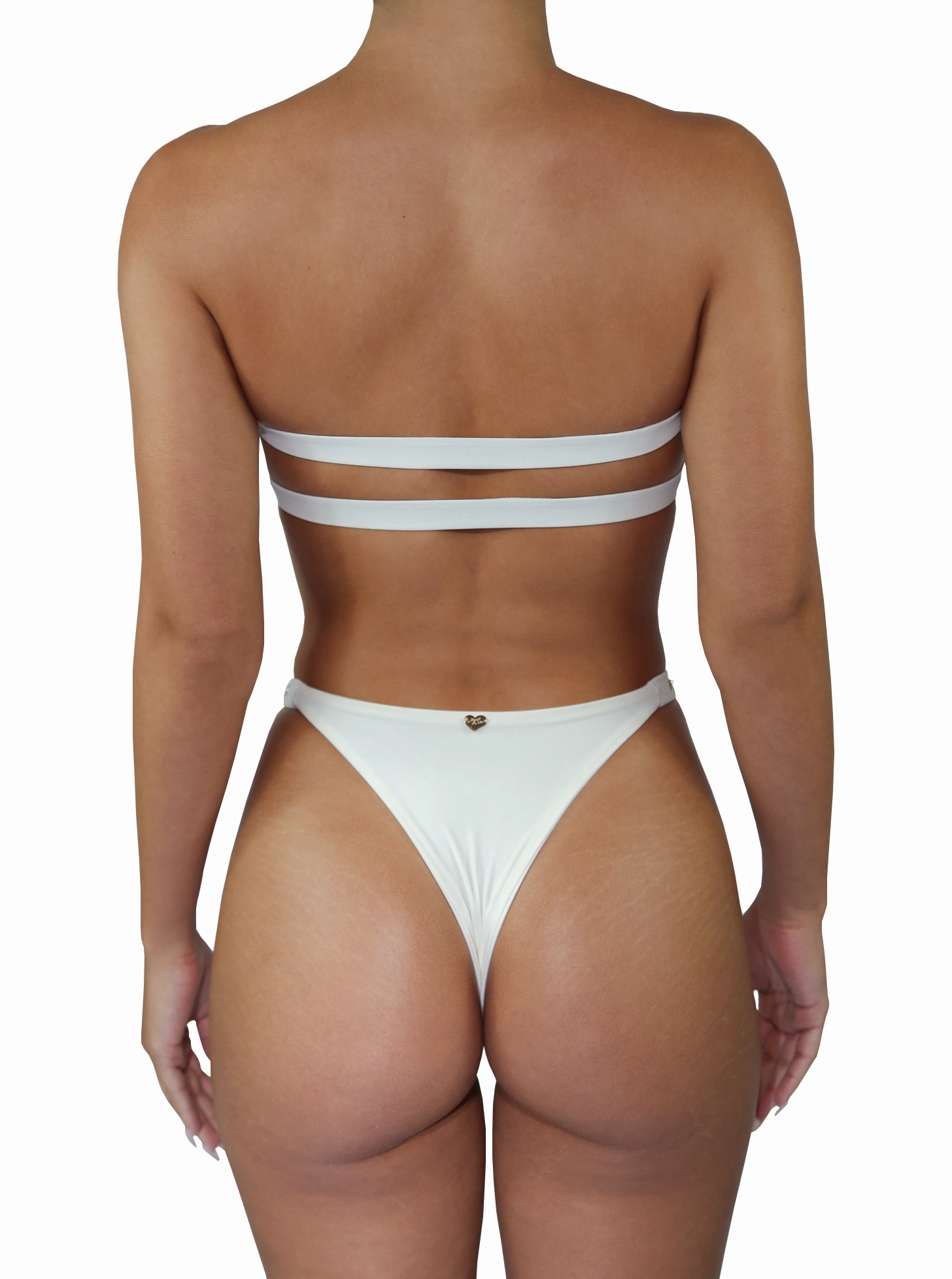 Soft Cotton Brushed Inner Layer My Darling Buckle Bikini Bottom | Ivory