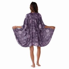 Sustainable Fabric Blend Mystic Plum Kimono