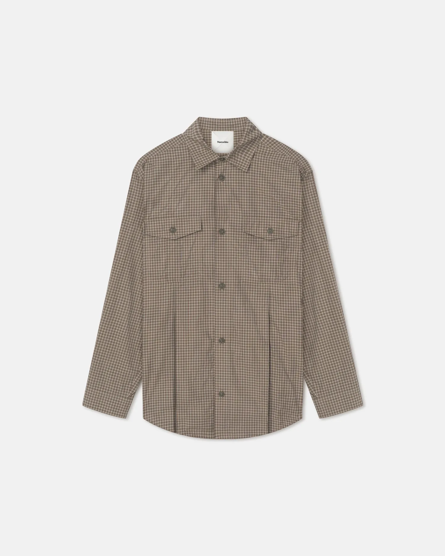 Minimal Stretch kids Najib - Checked Shirt - Brown/Creme