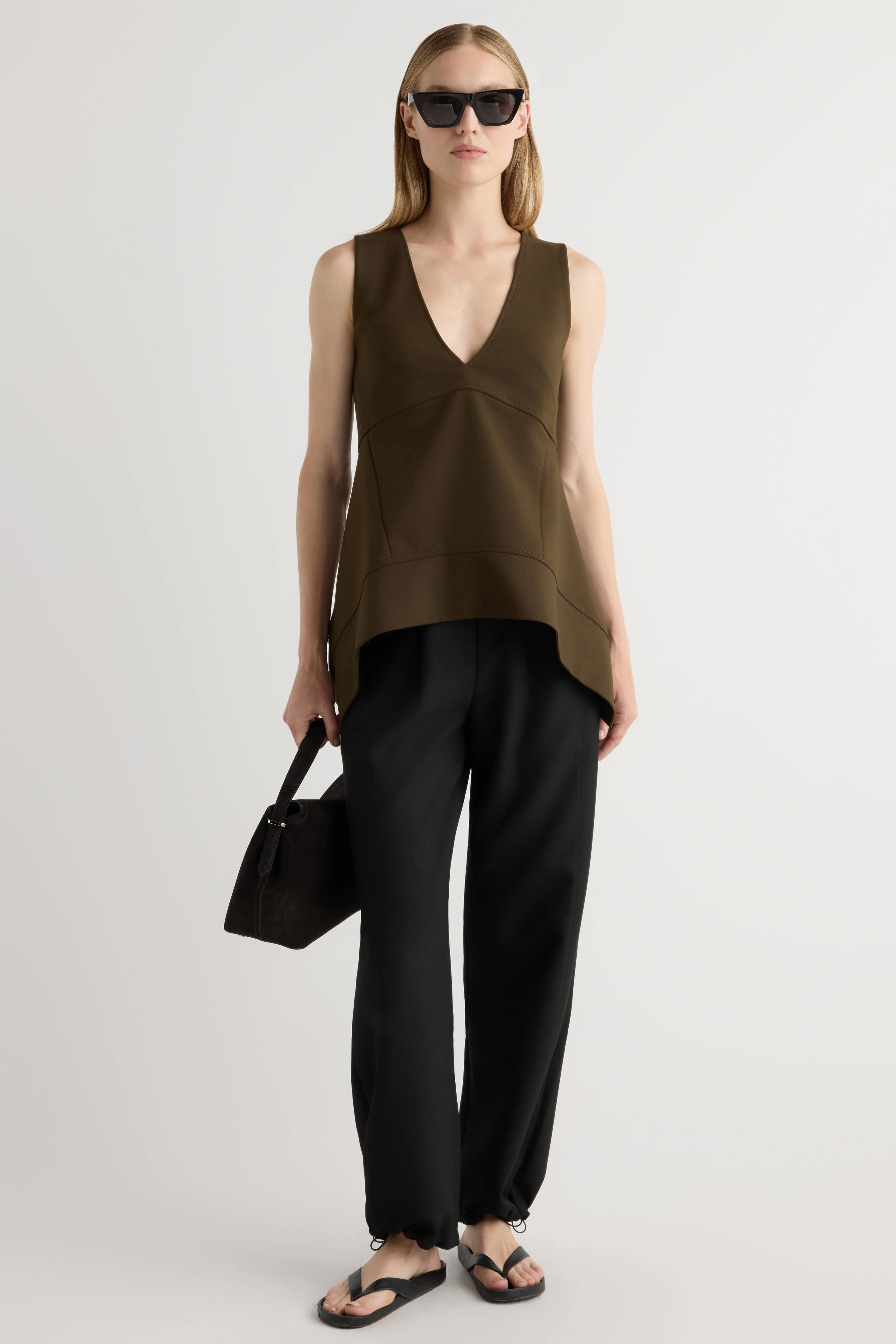 OdorControl Technology Friction Resistant Finish Nakitha Asymmetric-Tunic Hem Blouse