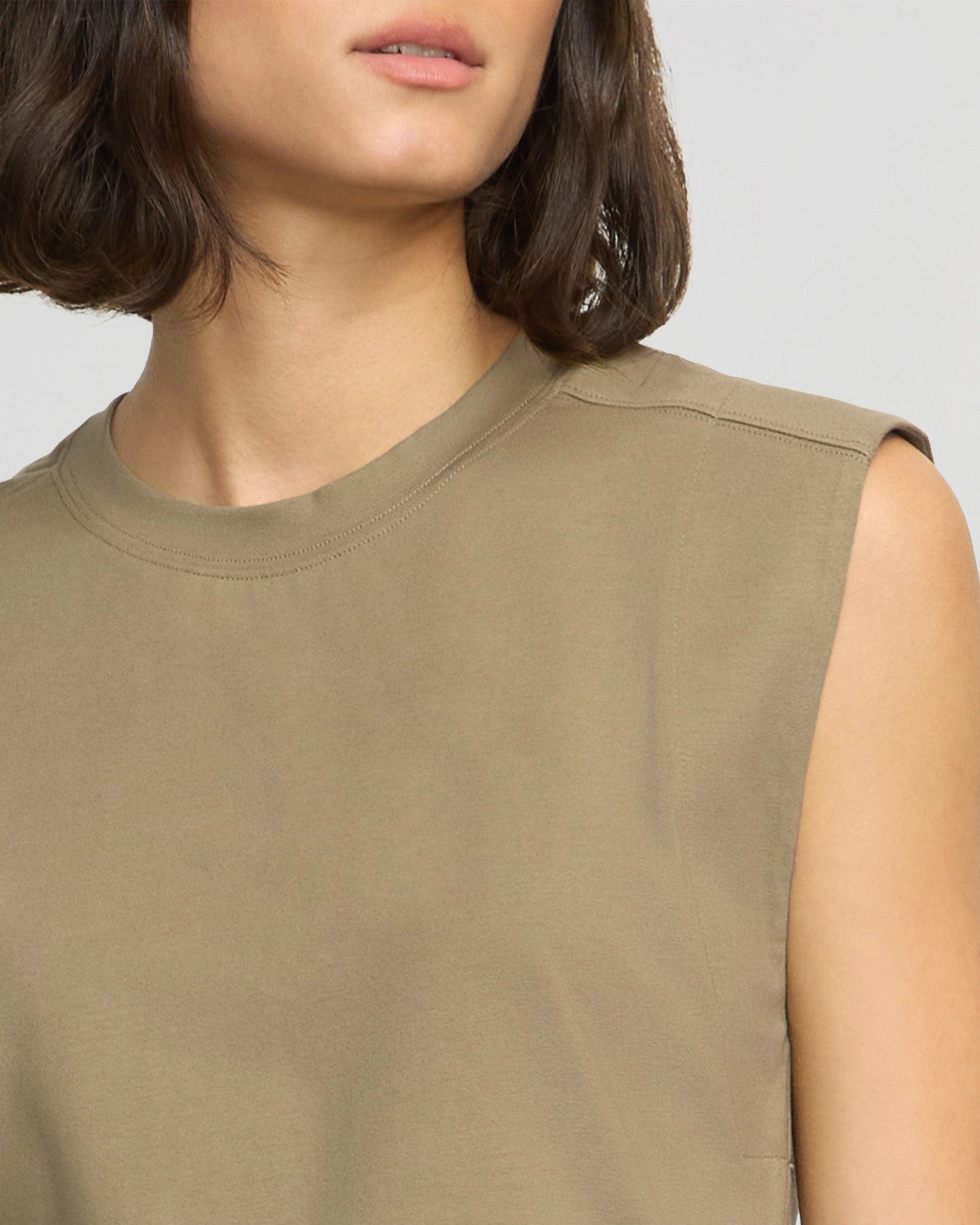 Biodegradable Fiber Composition Nana Organic Cotton Structured-Shoulder Tee