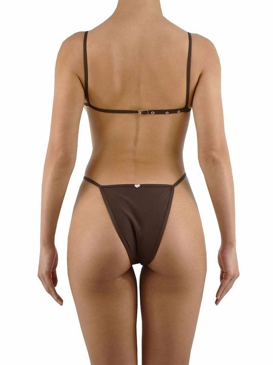 Tapered Side Panels StainResistantFinish NAOMI TOP | CHOCOLATE