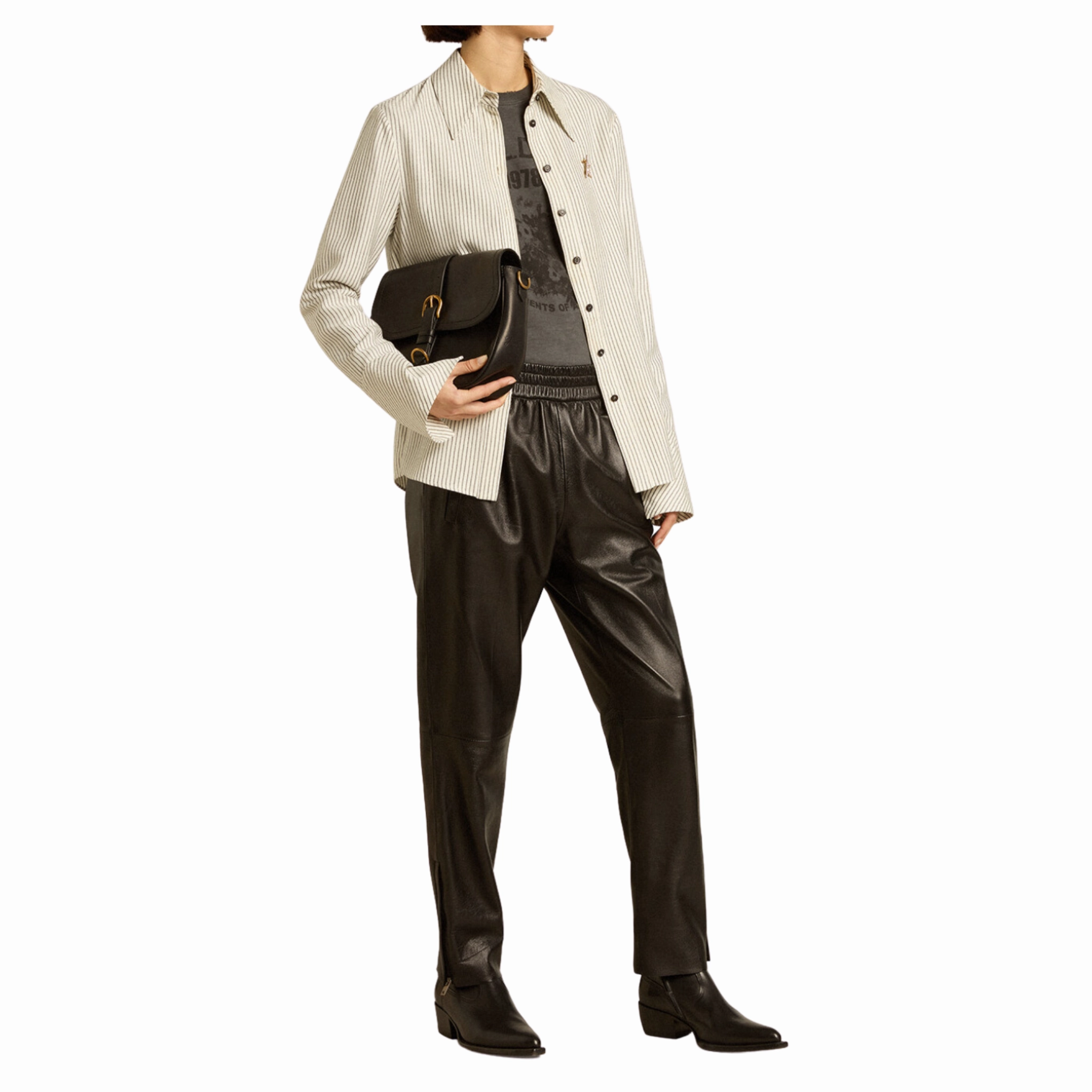 Nappa Leather Joggers Soft Feel Cozy Fit