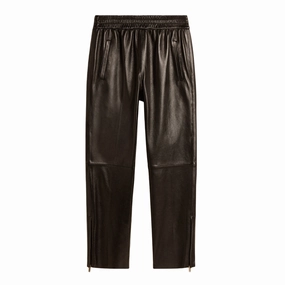 Nappa Leather Joggers Anti Static Fabric Outdoor Friendly