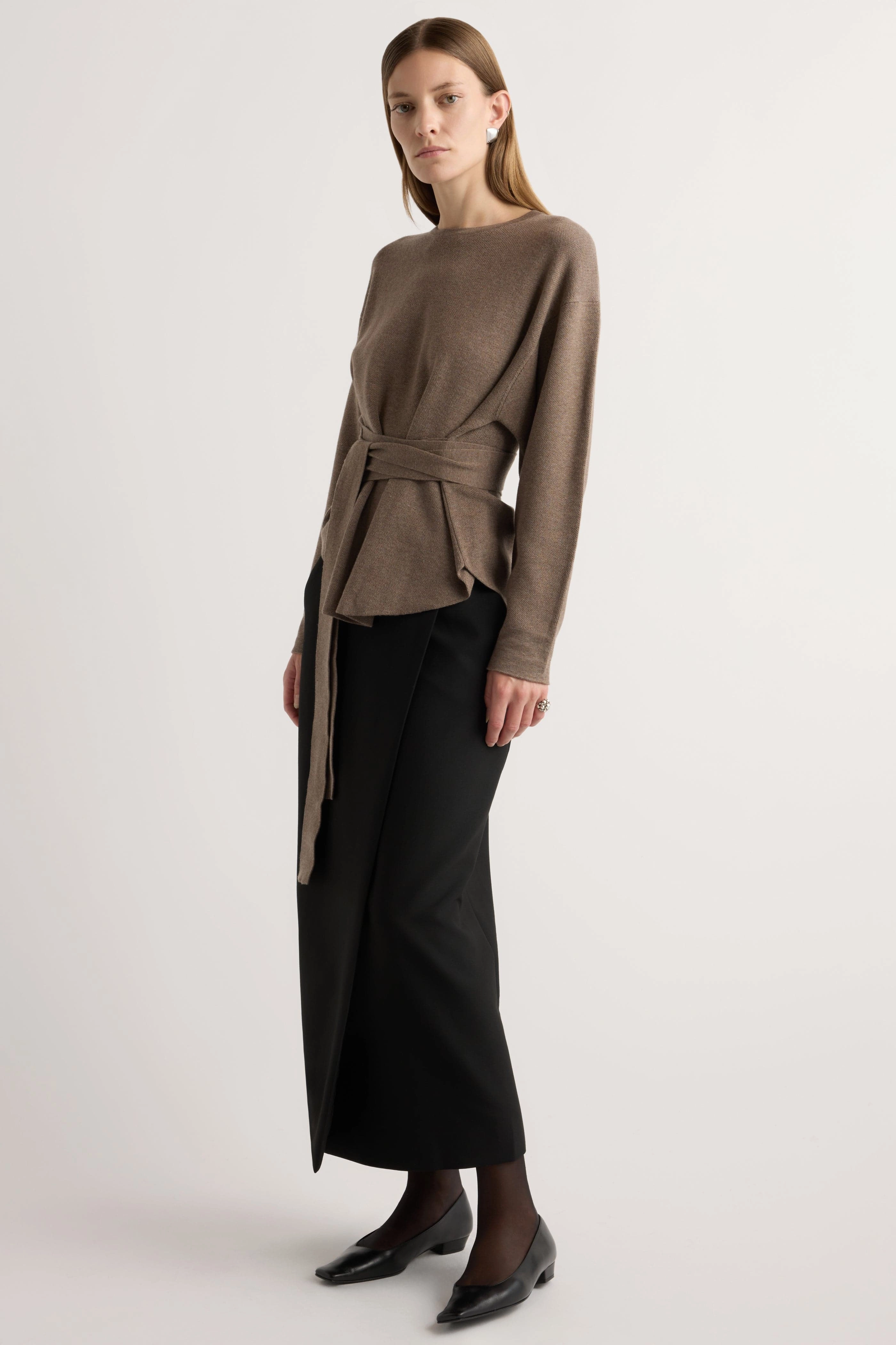 Layering Knit Perfect Layering Nara Tie-Front Knit Sweater