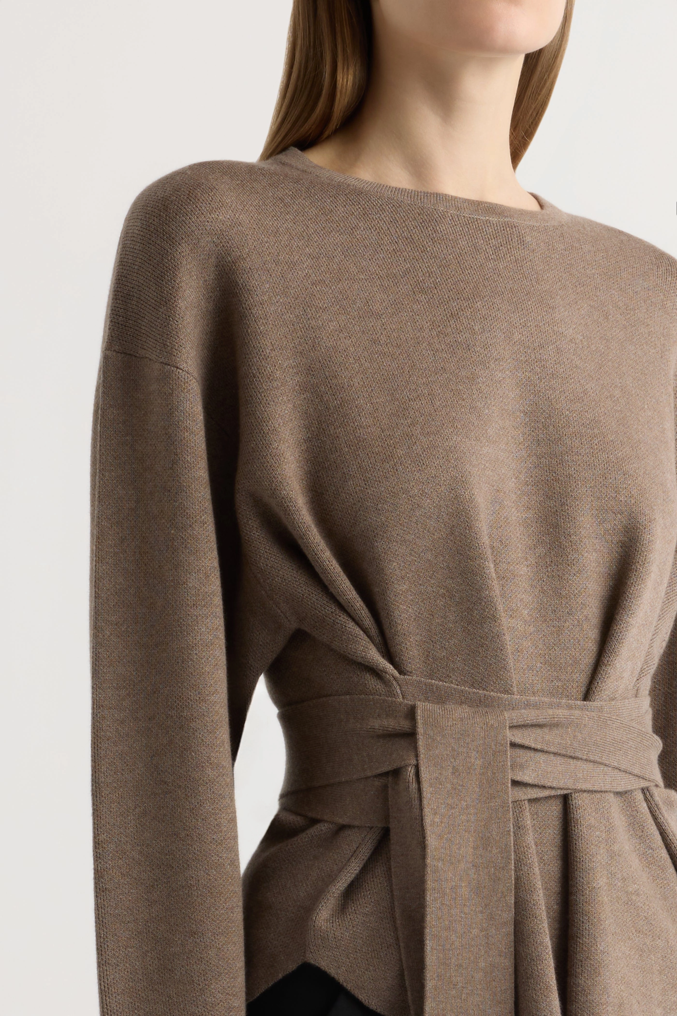 Chilly Weather Nara Tie-Front Knit Sweater
