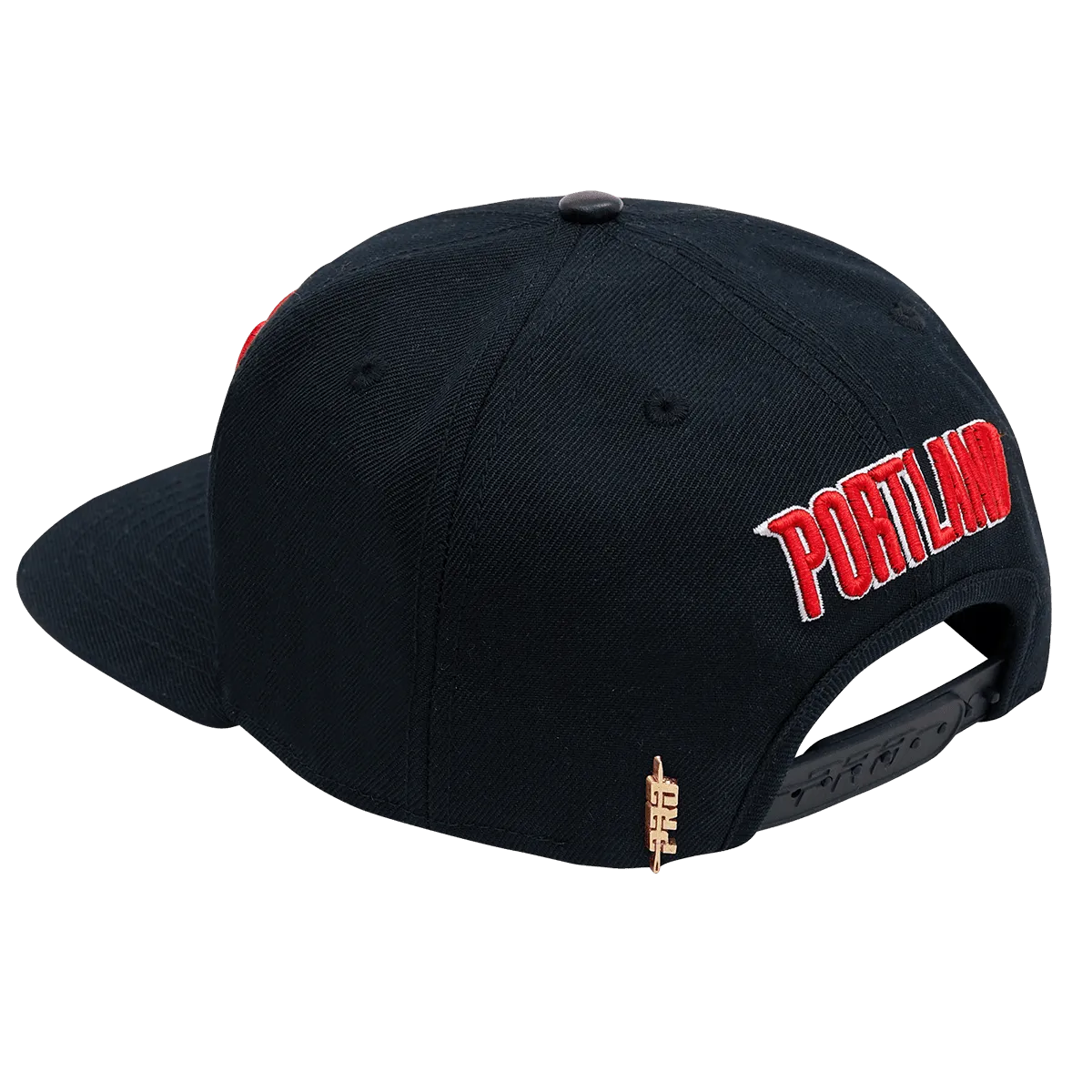 NBA PORTLAND TRAIL BLAZERS WORDMARK AND LOGO UNISEX SNAPBACK HAT (BLACK)