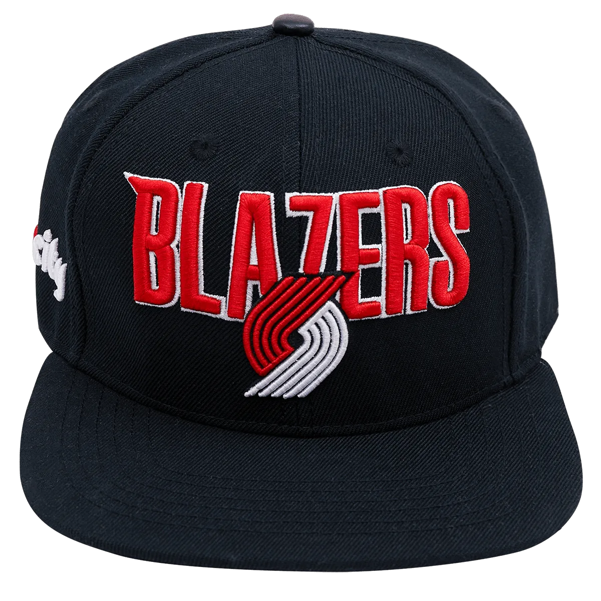 NBA PORTLAND TRAIL BLAZERS WORDMARK AND LOGO UNISEX SNAPBACK HAT (BLACK)