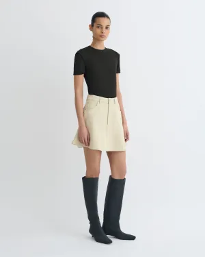 Neah - Denim Mini Skirt - Beige Spring Mood Affordable