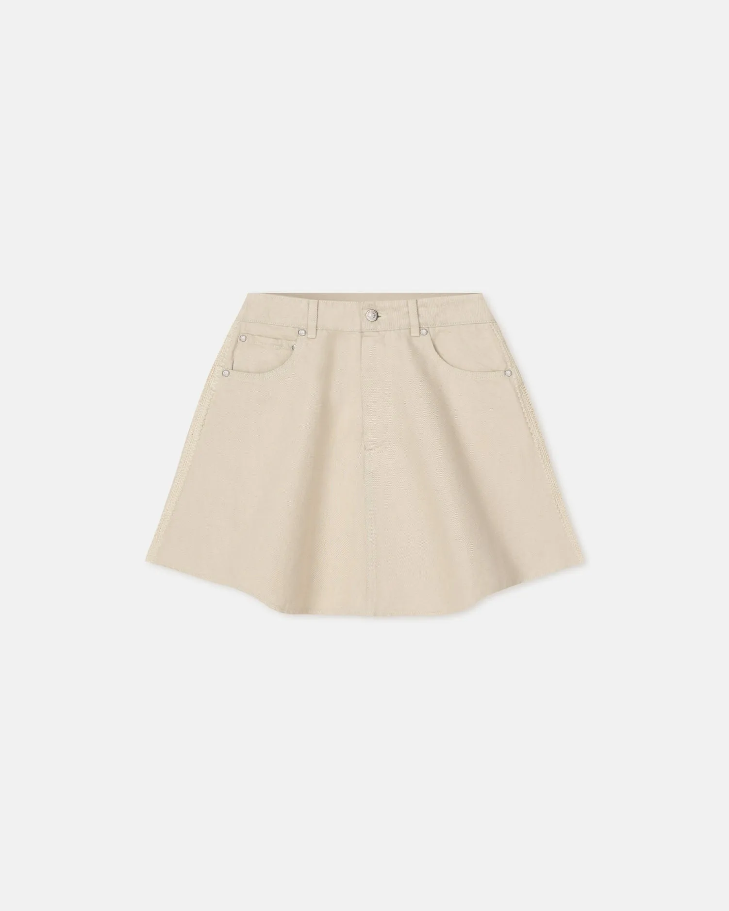Neah - Denim Mini Skirt - Beige Everyday Fashion Lover Eco Friendly Lightweight Modern