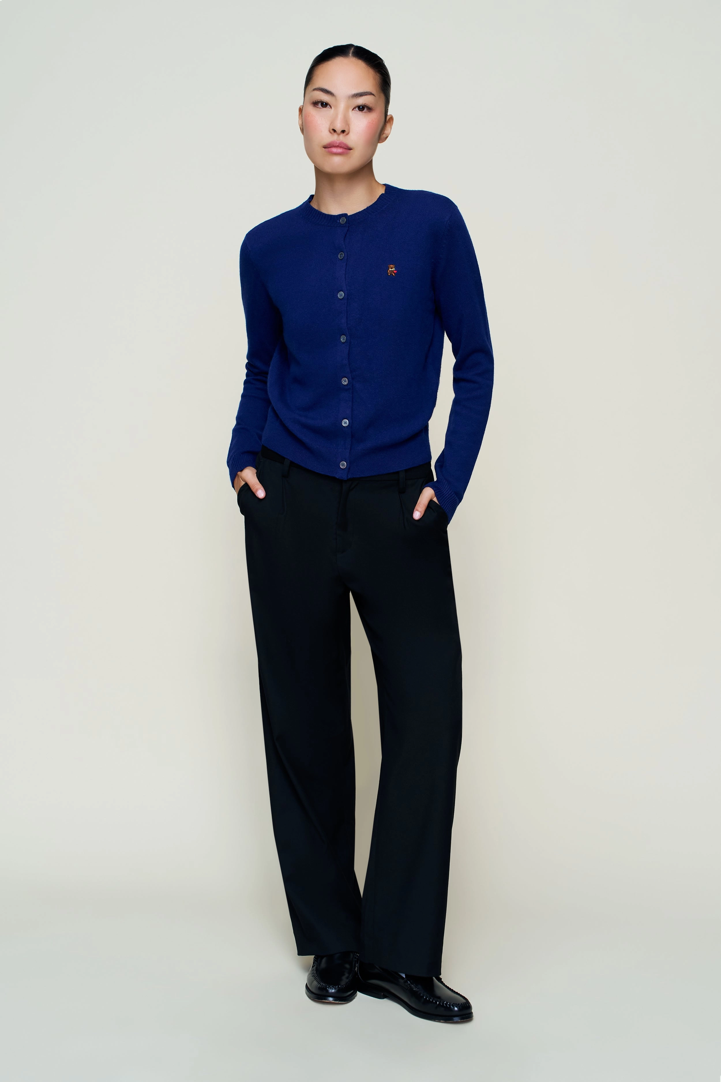 June Relaxed Wool Cardigan Home Outfit