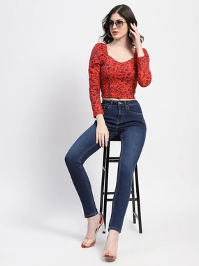 Madame Stone Wash Skinny Fit Blue Denim Timeless Look Anytime Fit