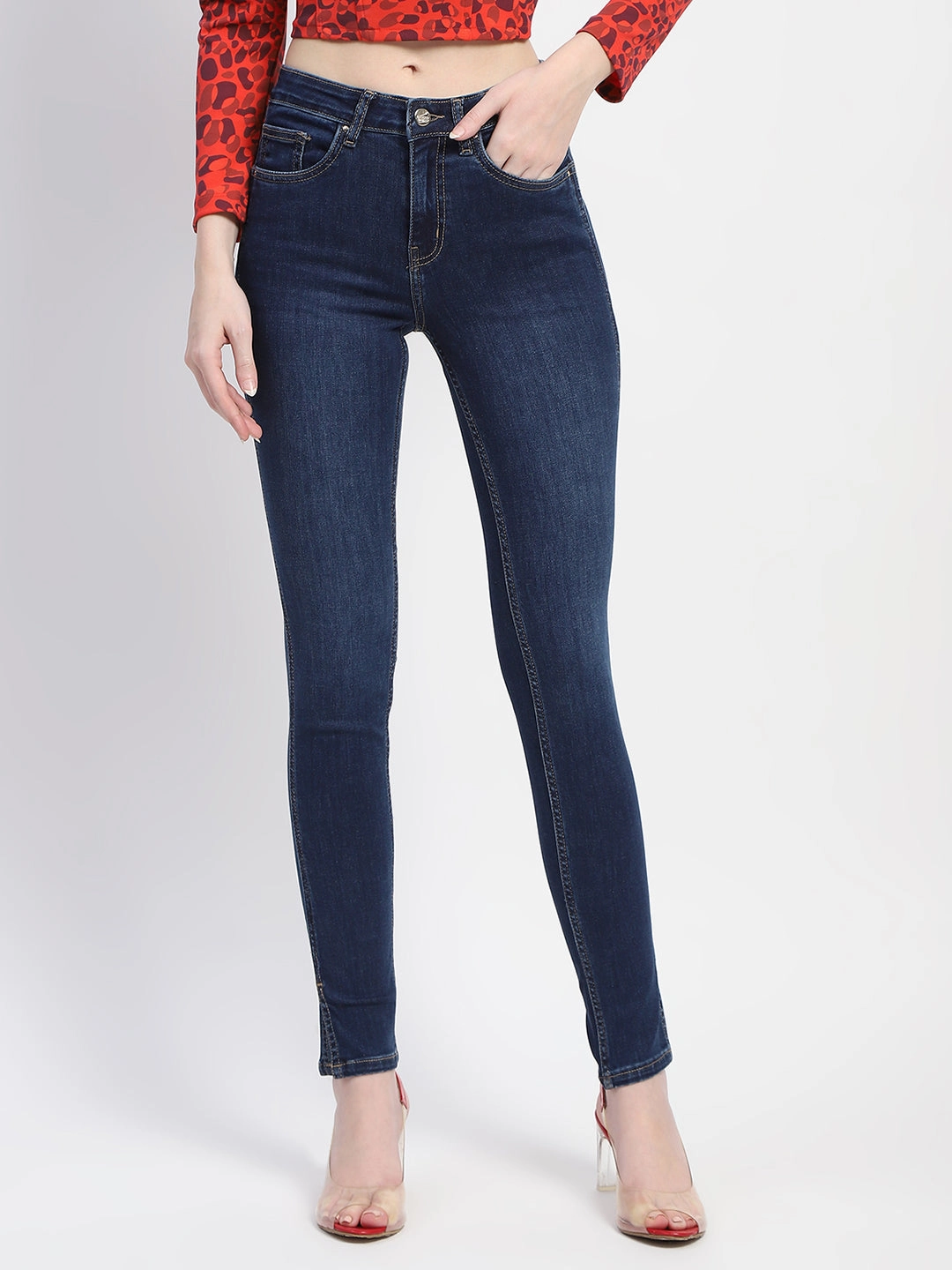 Outfit Ease Madame Stone Wash Skinny Fit Blue Denim